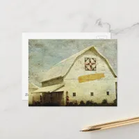 The Corn Barn Washington County Iowa Retro Crackle Postcard