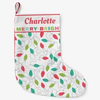 Merry + Bright Personalized Christmas Stocking