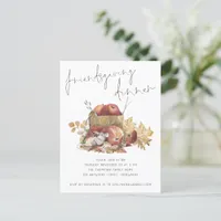 Cute Mouse Friendsgiving Dinner Invite Postcard