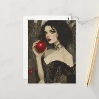 Woman With a Red Apple Postcard