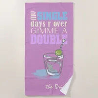 It's Doubles Time Orchid Pink ID421 Beach Towel