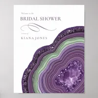 Agate Geode Glitter Bridal Shower Violet ID647 Poster