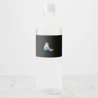 Oh Deer Graphic Artistic Design Water Bottle Label