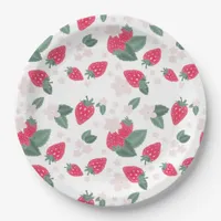 Strawberry Summer Berry Birthday Picnic Party Paper Plates