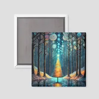 Iridescent Holiday Dream 🎄 Glowing Christmas Tree Magnet