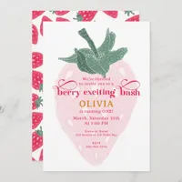 Berry First Birthday Bash - Strawberry Invitation