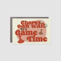 Cool Chores Can Wait Game Boardgame Time Car Magnet