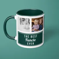 The Best Funcle Ever Green Collage Photo Uncle Mug