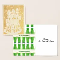 St. Patrick's Day Singing Irish with Beer, ZKOA Foil Card