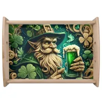 Enchanted Evening of Ale A Leprechauns Toast  Serving Tray