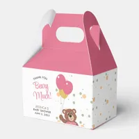 Thank You Beary Much Cute Baby Bear Pink Girl Favor Boxes