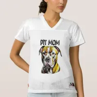 Pit Bull Mom | Dog Lover's  Women's Football Jersey