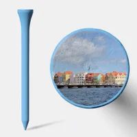 Colorful Houses of Willemstad, Curacao Golf Tees
