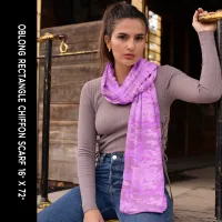 Pastel Purple Camouflage Chiffon Scarf