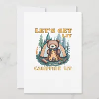 Let's Get Lit. Campfire Lit. Camping Lover Classic Holiday Card