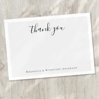 Minimalist Calligraphy Thank You Note Card