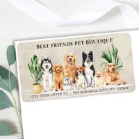 Dog Groomer Pet Care Puppy Dogs Return Address  Label