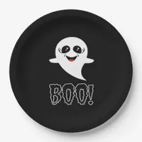 Boo Little Halloween Classic Design Paper Plates