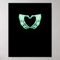Skeleton Hands, Heart, Xray Halloween Costume Poster