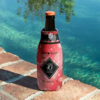 Elegant 40th Ruby Wedding Anniversary Celebration Bottle Cooler