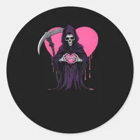 Heart Hands Reaper Classic Look Classic Round Sticker