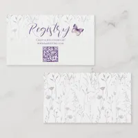 Boho Wildflower Butterfly Baby Shower Registry  Enclosure Card