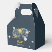 Outer Space Birthday Galaxy Sun Moon Stars Planets Favor Boxes