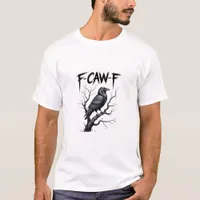 F-Caw-F Funny Raven Crow Spooky Season Halloween V T-Shirt