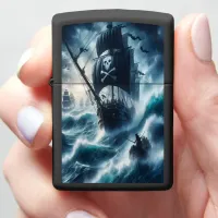 Pirate Ship In A Storm Zippo Lighter