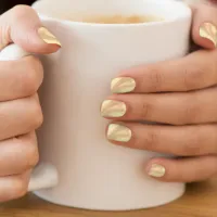 Warm Golden Shimmer | Gold Marble Party Minx Nail Art