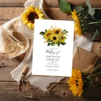 Rustic Sunflower Country Barn Wedding Invitation