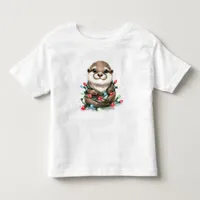 Christmas Otter Toddler T-shirt