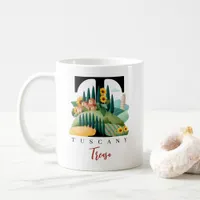 Tuscany Italy Monogram Letter T Personalized Gift Coffee Mug
