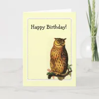 Owl Frame, Happy Birthday! Card