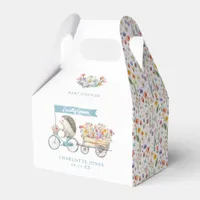 Locally Grown Cute Hedgehog Spring Baby Shower Favor Boxes
