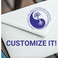 Personalized Round Healthcare Business Logo & URL Self-inking Stamp