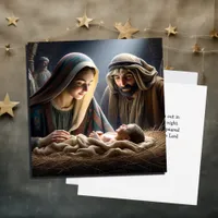 Jesus in the Manger | Religious Christmas Card