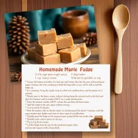 Maple Syrup Fudge Recipe Postcard