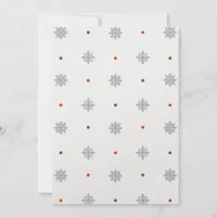 Christmas snowflakes and dots pattern holiday card