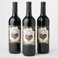 Steampunk Happily Ever After | Cheers Wedding Wine Label