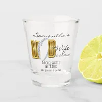 Mob Wife & Cocktails Black Bach Bachelorette Party Shot Glass