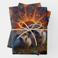 Hedgehog Love in Every Heartbeat  Wrapping Paper Sheets