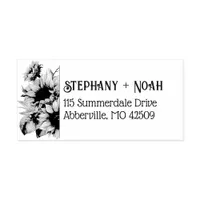Rustic Sunflower Return Address Self-inking Stamp