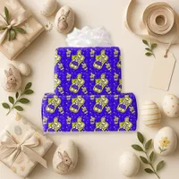 Charming Purple Bunny Easter Wrapping Paper