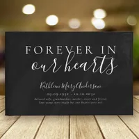 Minimalist Forever in Our Hearts Memorial Funeral  Guest Book