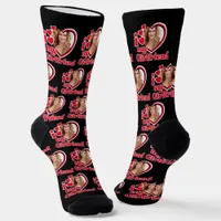 I Love My Girlfriend Photo Socks