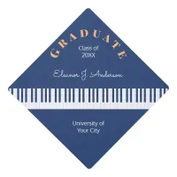 Personalized Piano Keys Musical Keyboard Music Graduation Cap Topper