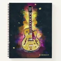 Personalized Cool Funky Abstract Guitar Art Notebook