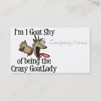Crazy Goat Lady GetYerGoat Business Card