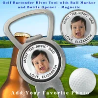 Most Tee-Riffic Dad Modern Custom Photo Golfer  Divot Tool
